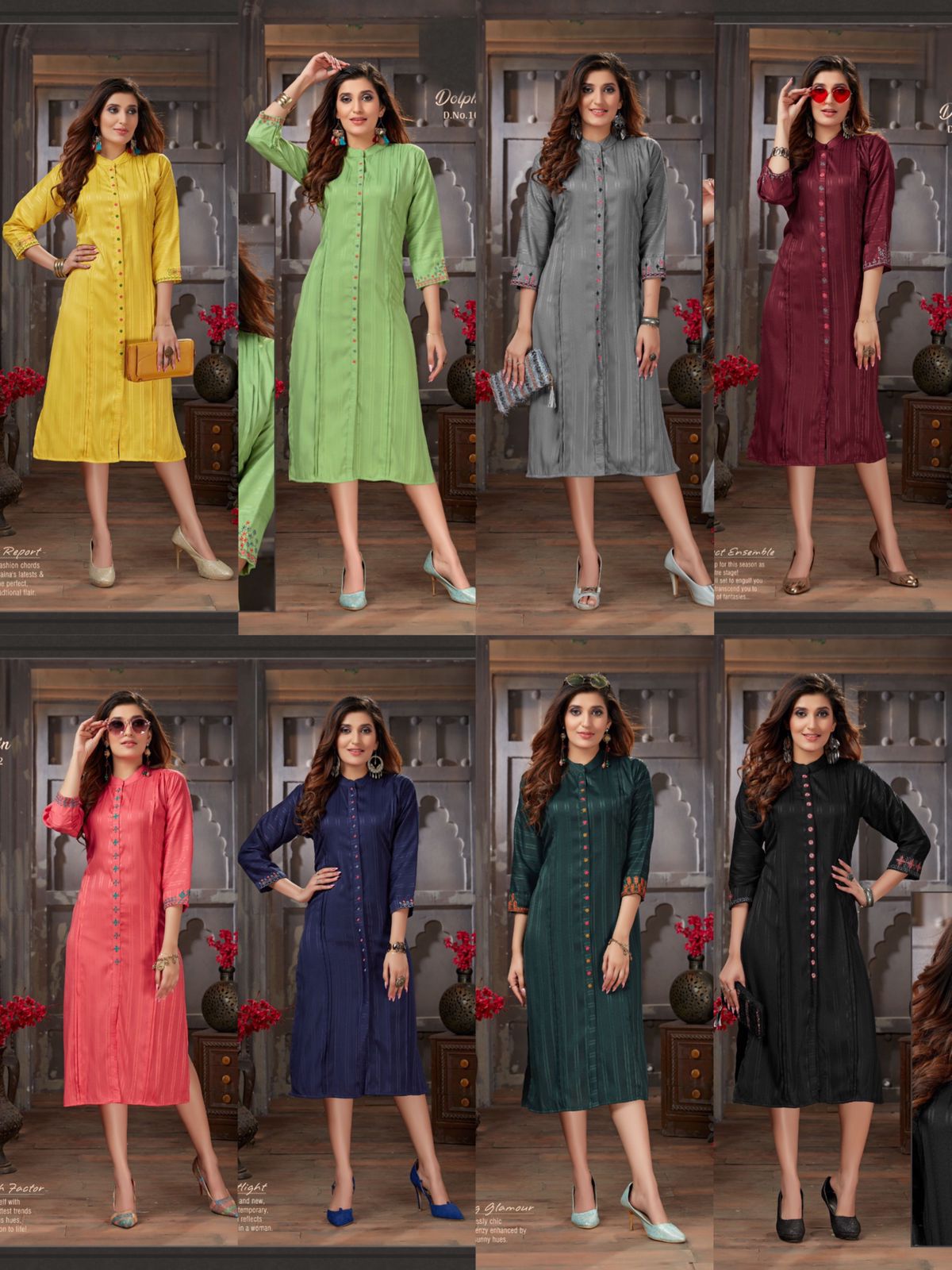 Dolphin 01 New Designer Party Wear Rayon Desihner Kurti Collection